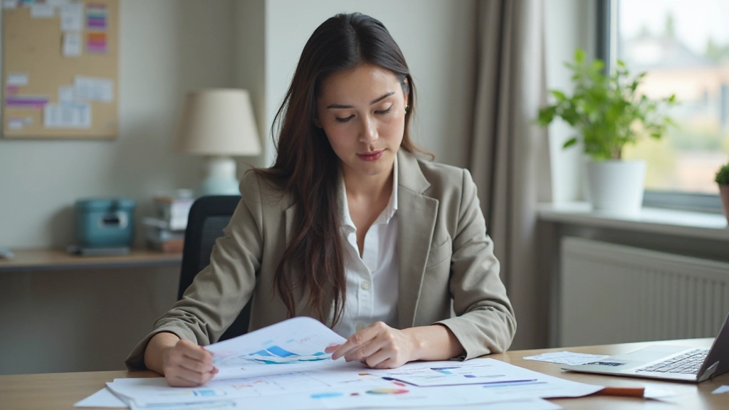 Профессиональное фото рабочего пространства с финансовыми документами и графиками