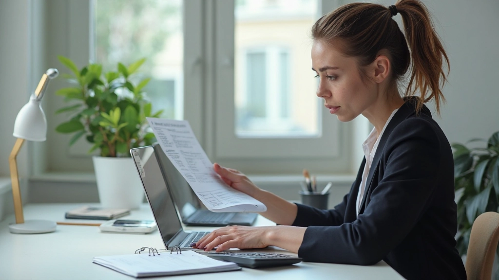 Профессиональное рабочее пространство с документами бюджета и калькулятором